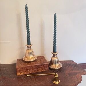 Elegant Vintage Brass Candle Holders